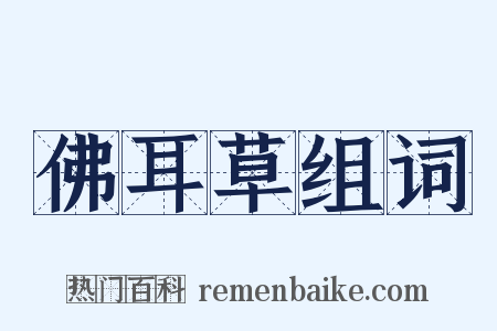 佛耳草组词是什么意思的图片